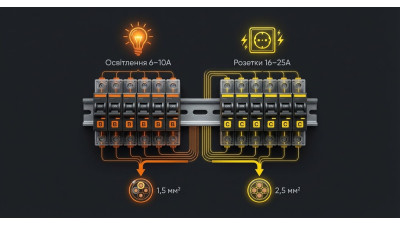 Автоматичні вимикачі для освітлення (6–10А) та розеток (16–25А): як вибрати і купити