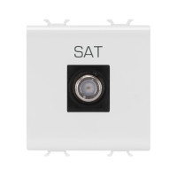 TV/SAT SOCKET 2M DIRECT F.CONN F WHITE