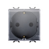 GER STD S.-OUT 2M 2P+E 16A WITH COVER BL