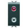 CONNECTOR DOUBLE RCA 1M CHORUS BLACK