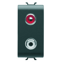 CONNECTOR DOUBLE RCA 1M CHORUS BLACK