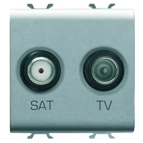 TV+SAT 2M SOCKET TITANIUM