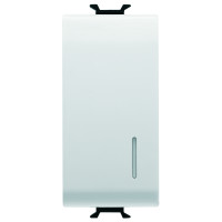 Вимикач під підсвітку Chorusmart 1М 1P 16A сатиновий білий  GEWISS