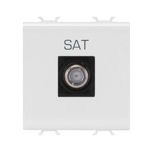 Розетка TV/SAT Chorusmart FEMALE CONN 2M сатиновий білий GEWISS