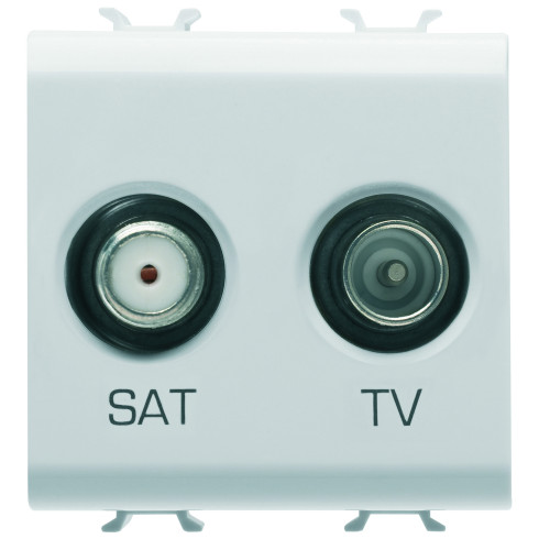 Розетка TV+SAT Chorusmart 2M сатиновий білий GEWISS