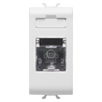 Розетка телефонна Chorusmart RJ11 1M сатиновий білий GEWISS