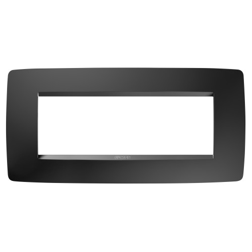 ONE PLATE 6-GANG SATIN BLACK