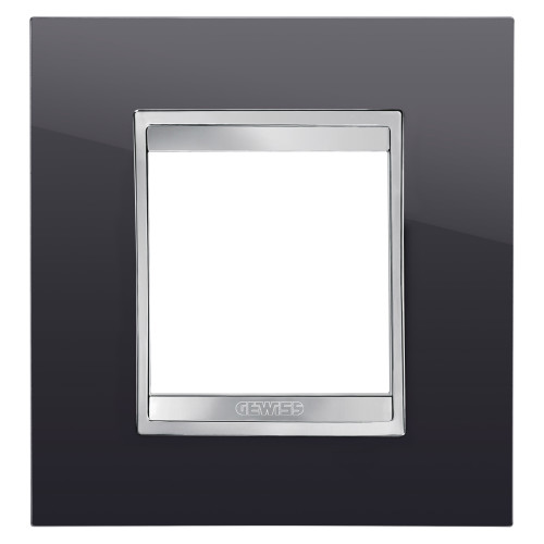 LUX INT. PLATE, 2-GANG, TONER BLACK