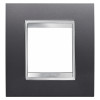 LUX INT. PLATE, 2-GANG, SLATE
