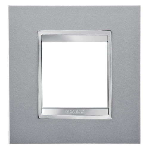 LUX INT. PLATE, 2-GANG TITANIUM