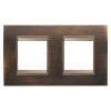 LUX INT. PLATE 2+2M H.MET.ANT.BRASS