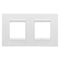 Рамка Chorusmart LUX 2+2M горизонтальна металева сатиновий білий GEWISS