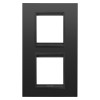 LUX INT. PLATE 2+2M V.MET.SAT.BLACK