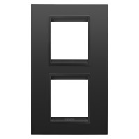 LUX INT. PLATE 2+2M V.MET.SAT.BLACK