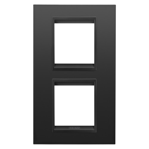 LUX INT. PLATE 2+2M V.MET.SAT.BLACK