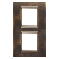 LUX INT. PLATE 2+2M V.MET.ANT.BRASS