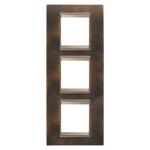 Рамка Chorusmart LUX 2+2+2M вертикальна антична латунь GEWISS