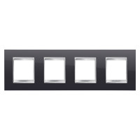 Рамка Chorusmart LUX 2+2+2+2M горизонтальна тонер чорний GEWISS