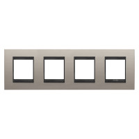 Рамка Chorusmart LUX 2+2+2+2M горизонтальна металева матовий алюміній/лава GEWISS