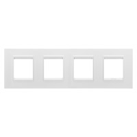 Рамка Chorusmart LUX 2+2+2+2M горизонтальна метал сатиновий білий GEWISS