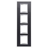 Рамка Chorusmart LUX 2+2+2+2M вертикальна тонер чорний GEWISS