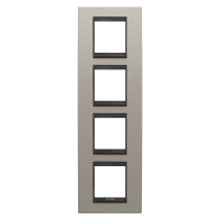 Рамка Chorusmart LUX 2+2+2+2M вертикальна металева матовий алюміній/лава GEWISS