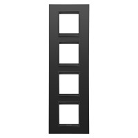 Рамка Chorusmart LUX 2+2+2+2M вертикальна металева сатиновий чорний GEWISS