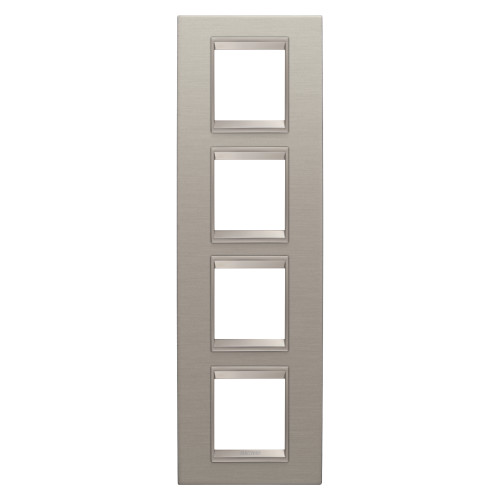 Рамка Chorusmart LUX 2+2+2+2M вертикальна матовий алюміній GEWISS