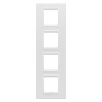 Рамка Chorusmart LUX 2+2+2+2M вертикальна металева сатиновий білий GEWISS