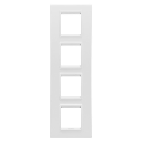 Рамка Chorusmart LUX 2+2+2+2M вертикальна металева сатиновий білий GEWISS