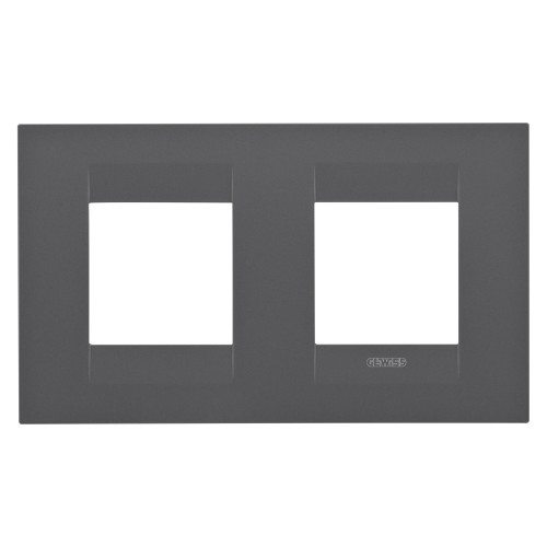 GEO INT. PLATE 2+2M H. SATIN BLACK