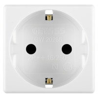 Розетка німецький стандарт 2P+E 16A 250В 2 модулі біла SYSTEM GEWISS