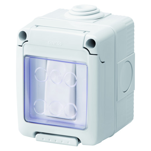 Вимикач в зборі 27 COMBI SYSTEM 1Р 16AX IP55 сірий GEWISS