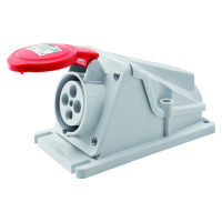 IP44 90°W.RECEPTACLE 3P+E 32A 400V 6H