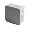 Коробка монтажна для відкритого встановлення 75х75х48 мм (зовн. 90х90х51 мм) IP54 сіра UEC