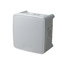 Коробка монтажна для відкритого встановлення 75х75х48 мм (зовн. 90х90х51 мм) IP65 із скобами сіра UEC