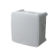 Коробка монтажна для відкритого встановлення 75х75х48 мм (зовн. 90х90х51 мм) IP65 із скобами сіра UEC