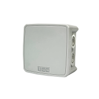 Коробка монтажна для відкритого встановлення 100х100х50 мм (зовн. 115х115х54 мм) IP65 із скобами сіра UEC