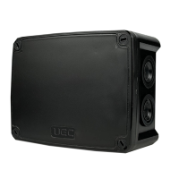 Коробка монтажна для відкритого встановлення 146х105х65 мм (зовн.162х122х68 мм) IP66 із скобами чорна UEC