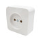 1-outlet 2P non-grounded socket 10A 250V white LINEA