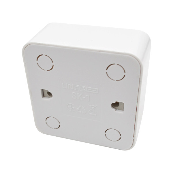 1-outlet 2P non-grounded socket 10A 250V white LINEA