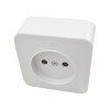 1-outlet 2P non-grounded socket 10A 250V white LINEA