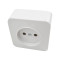 1-outlet 2P non-grounded socket 10A 250V white LINEA