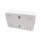 2-outlet 2P non-grounded socket 10A 250V white LINEA