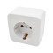 1-outlet 2P+E grounded socket 16A 250V white LINEA