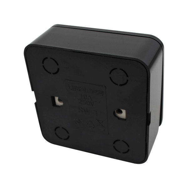 1-gang switch 10A 250V black LINEA