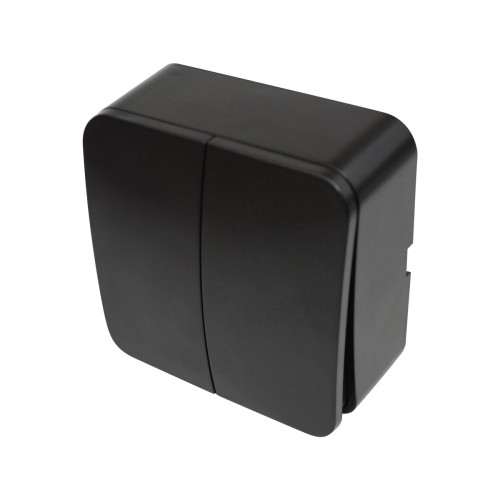 2-gang switch10A 250V black LINEA