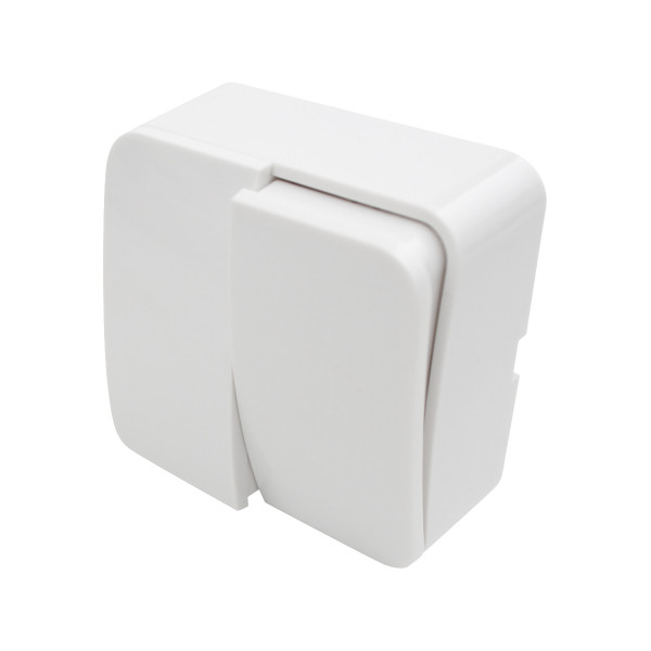 2-gang switch 10A 250V white LINEA