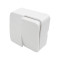 2-gang switch 10A 250V white LINEA