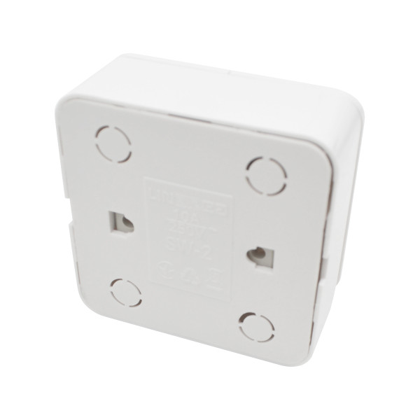 2-gang switch 10A 250V white LINEA
